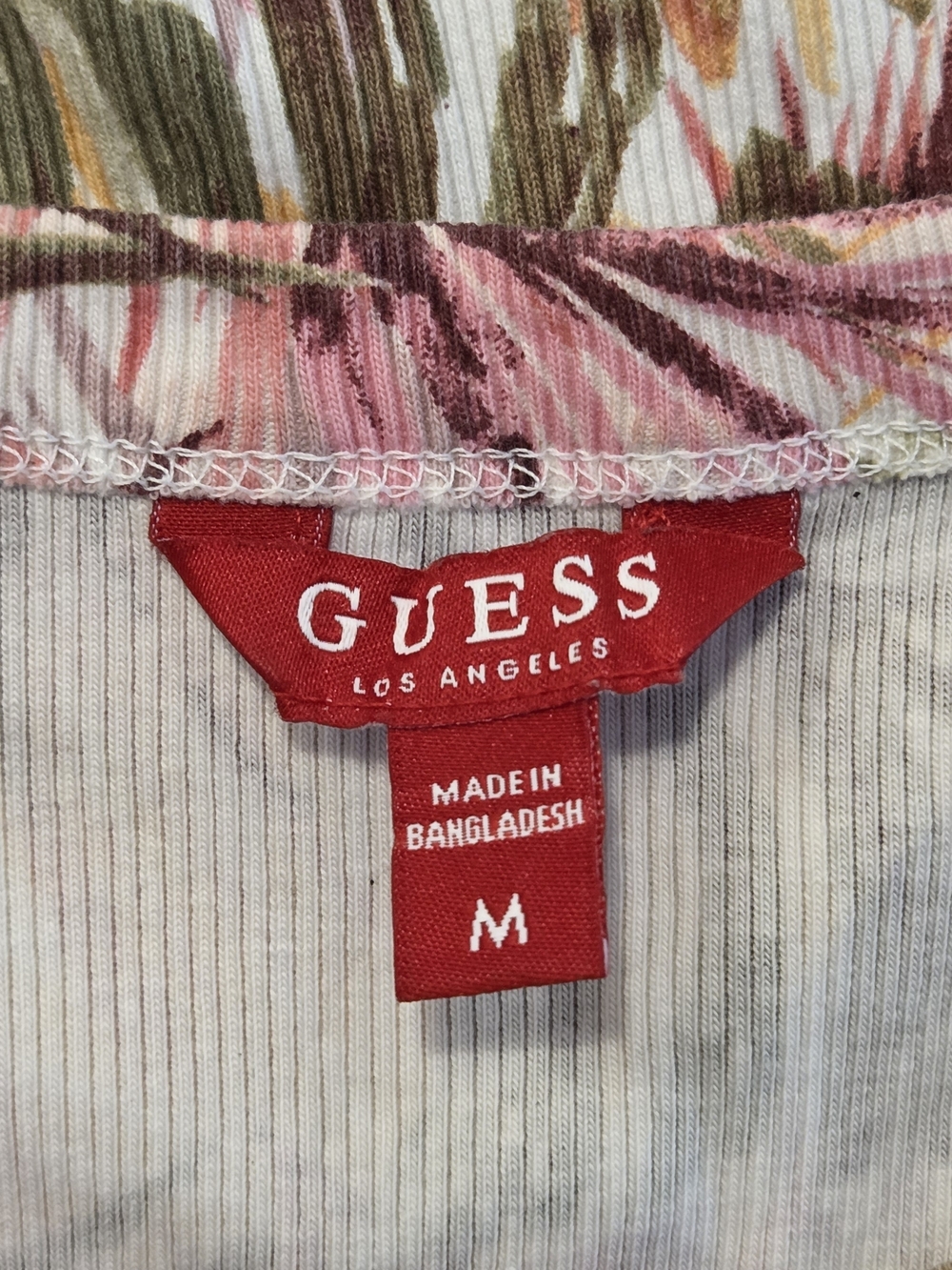GUESS Pink Multi Tropical Leaf Tank Bodysuit - Picture 4 of 4